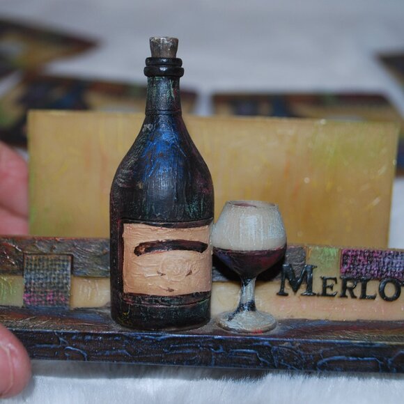 🍷✨Vintage A. Richesco Corporation 3D Wine coaster Set🍷✨ - Picture 5 of 8